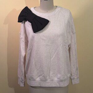 Kate Spade Live Colorfully Pink Bow Shoulder Sweatshirt - Small